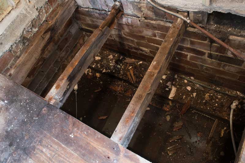 Rotted Joist in Crawlspace
